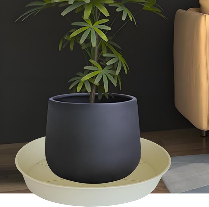 3 Pack of 25 26 inch Plant Saucer, 4.2" Depth, Large Deep Plastic Flower - Image 4