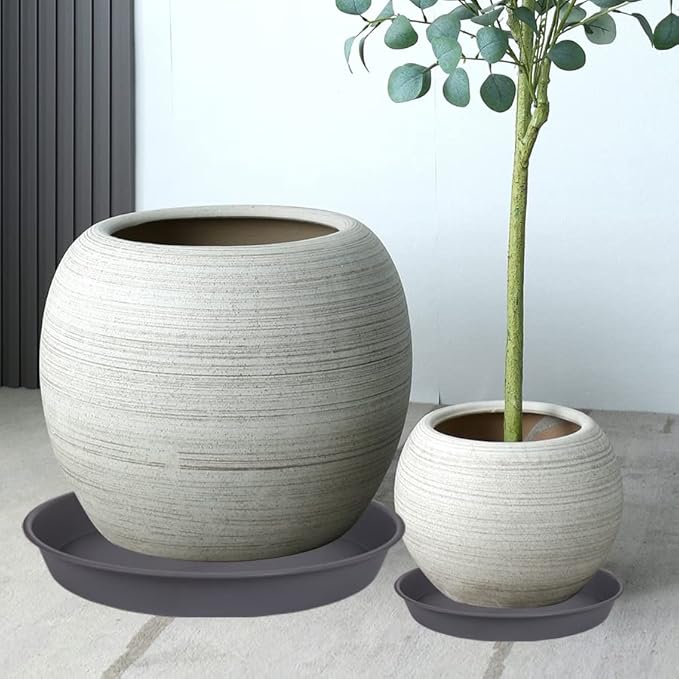 3 Pack of 20 22 inch Plant Saucer, 3.6" Depth Tray, Large Deep Garden Plastic - Image 7