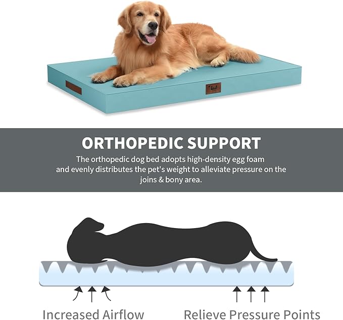 Outdoor Orthopedic Dog Bed for Medium Dogs & Cats, Waterproof Flat Pet Mat - Image 3