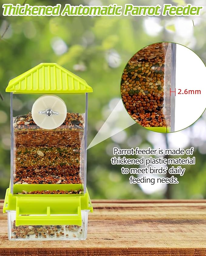 BNOSDM No Mess Automatic Bird Feeder 2 Pcs Anti-Splash Bird Feeder Acrylic - Image 6