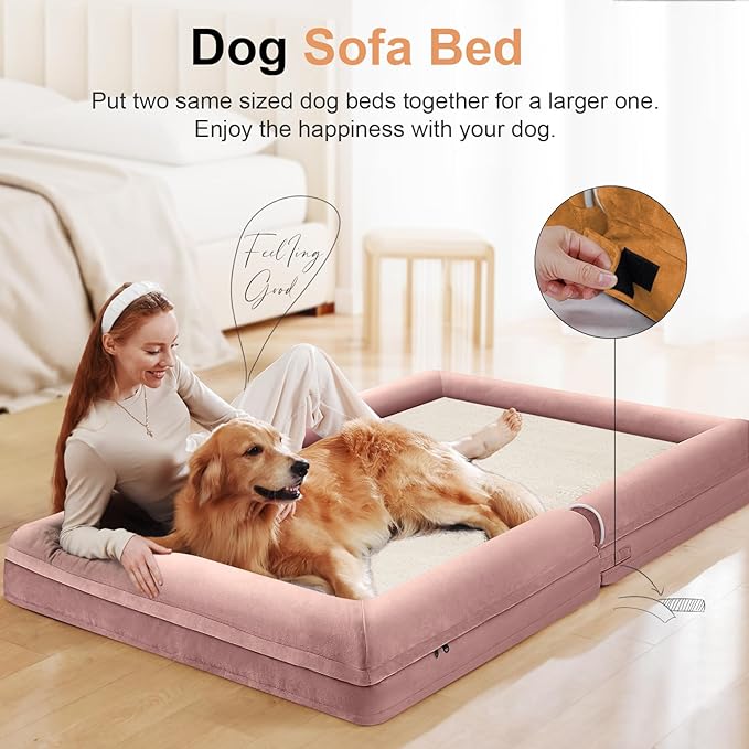 Large Dog Bed Orthopedic Washable: Jumbo Dog Bed Bolster Extra Large Dogs Egg - Image 3