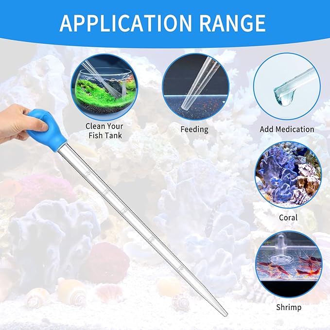 17.7in 1 Pieces Long Pipette for Fish Tank Coral Food Feeder Long Syringe Reef - Image 7
