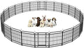 Dog Fence Outdoor 24 Piece Panels 32" Height, Square Steel Pipe by Committedtobetterpetlife