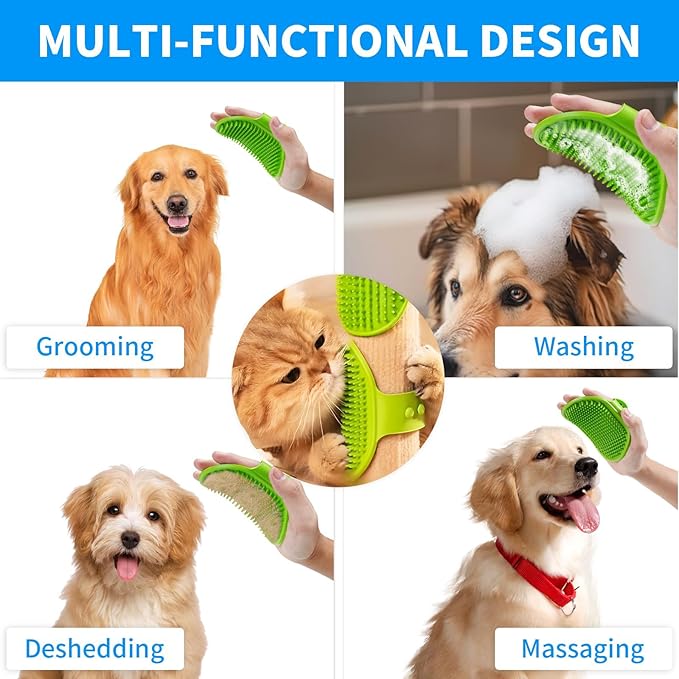 6pcs Dog Bath Brush & Finger Toothbrush Set - Image 4