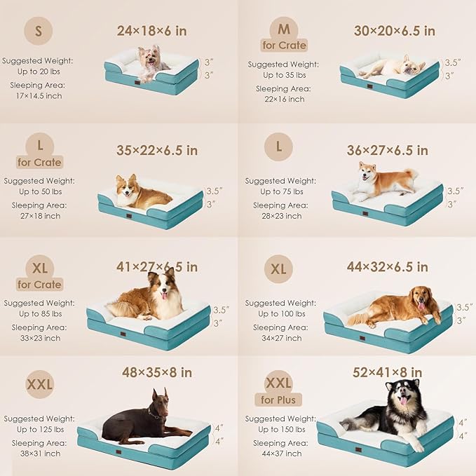 EHEYCIGA Orthopedic XL Dog Beds, Waterproof Memory Foam Dog Bed - Image 2