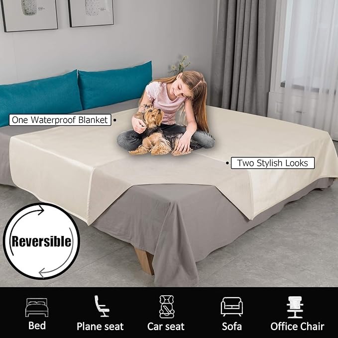 Ameritex Pet Bed Blanket Reversible 100% Waterproof Velvet Super Soft - Image 5