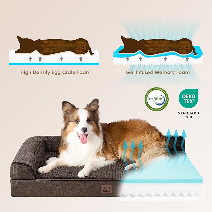 EHEYCIGA XXL Dog Bed Memory Foam, Orthopedic Giant Dog Bed Jumbo - Image 4