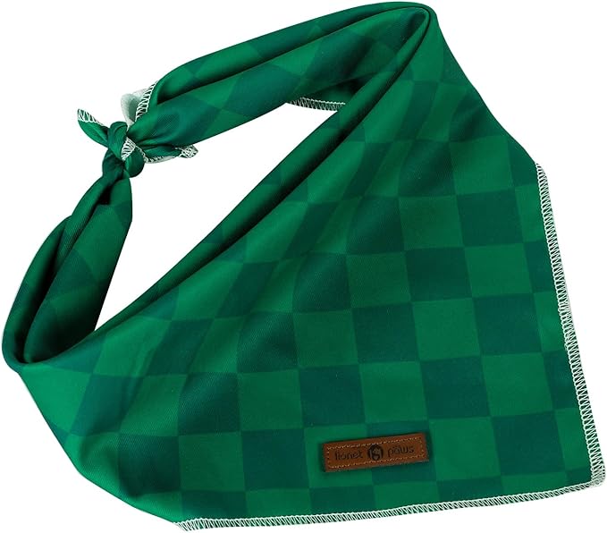 Lionet Paws Christmas Dog Bandana Washable Cotton Brown Handkerchief Scarf - Image 5