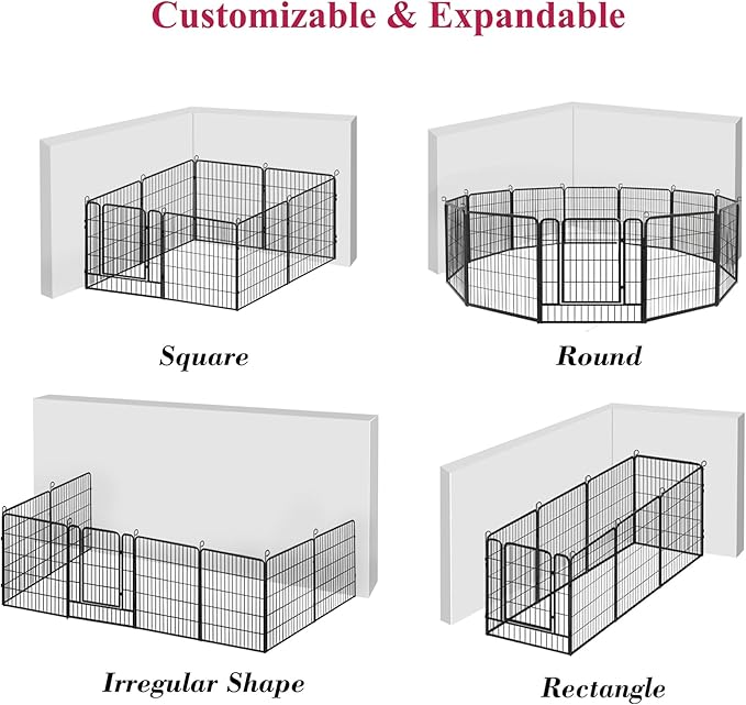 Dog Playpen Outdoor, 32 inch Heavy Duty Dog Fence Outdoor - Image 7