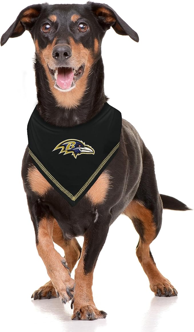 Pets First NFL Baltimore Ravens TIE Bandana, Size Small/Medium. Dog Bandana - Image 5