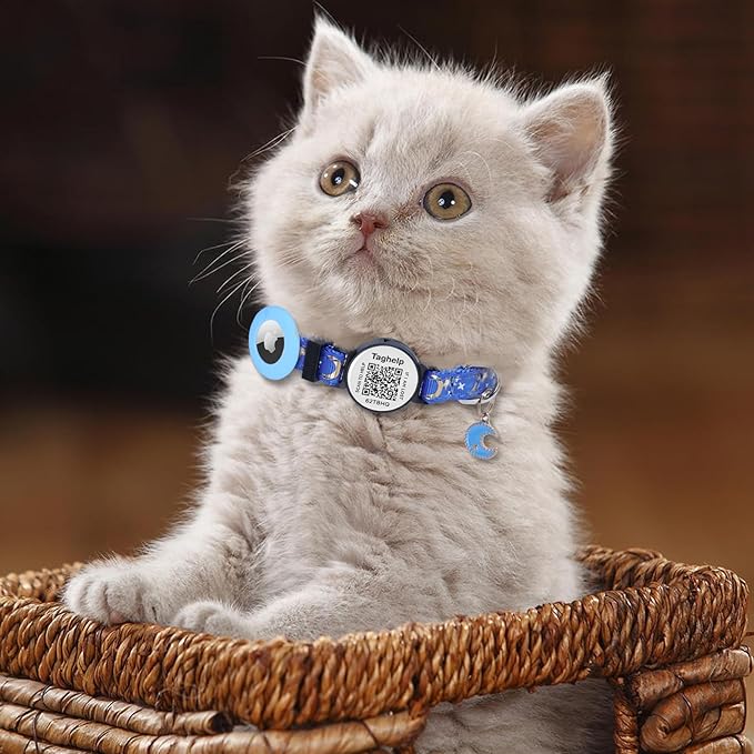 Stars and Moon AirTag Cat Collar - Image 6