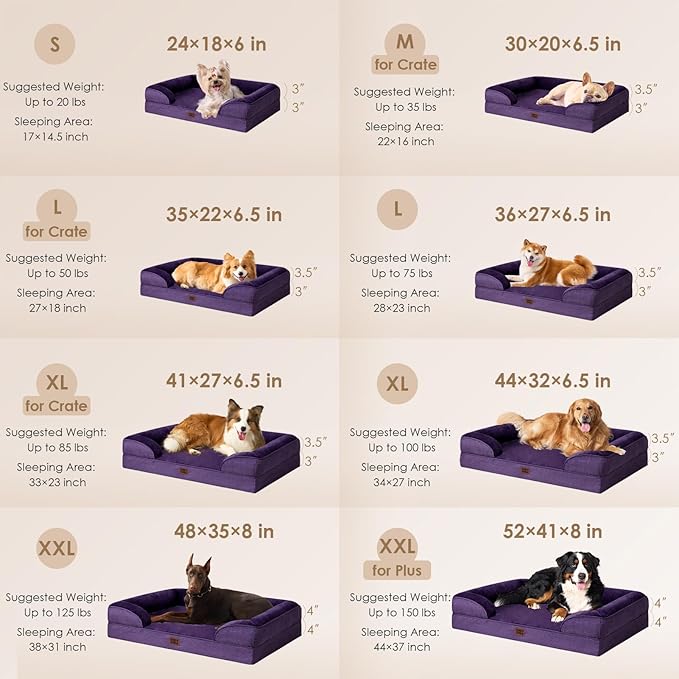 EHEYCIGA Orthopedic Dog Beds for Large Dogs, Waterproof Memory Foam Large Dog - Image 2