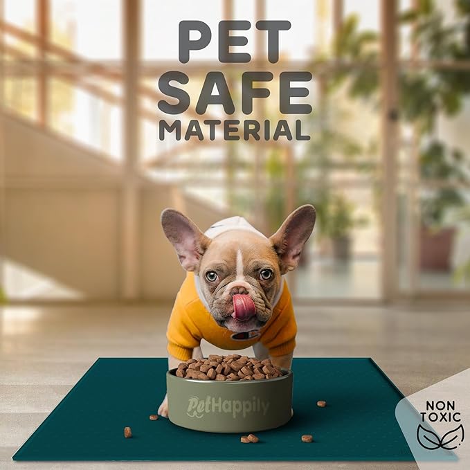 Dog Food Mat - 24x15 Raised Edges Dogs Mat - Image 3