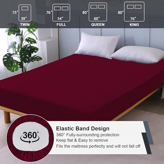 Waterproof Mattress Protector King, Fitted Sheet Style Breathable Mattress Cover - Image 5