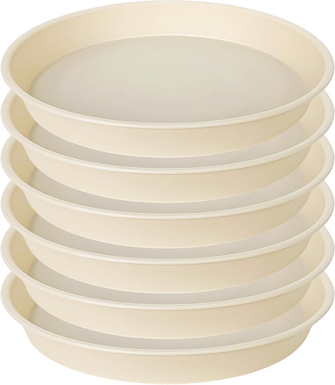 6 Pack of 6 inch Plant Saucer Drainage Tray, 4 5 7 8 10 12 13 15 17 19 inch by Bleuhome