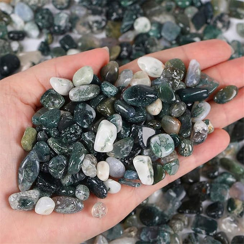 1lb Aquatic Agate Aquarium Gravel Rocks Natural Tumbled Healing Crystal Chips - Image 2