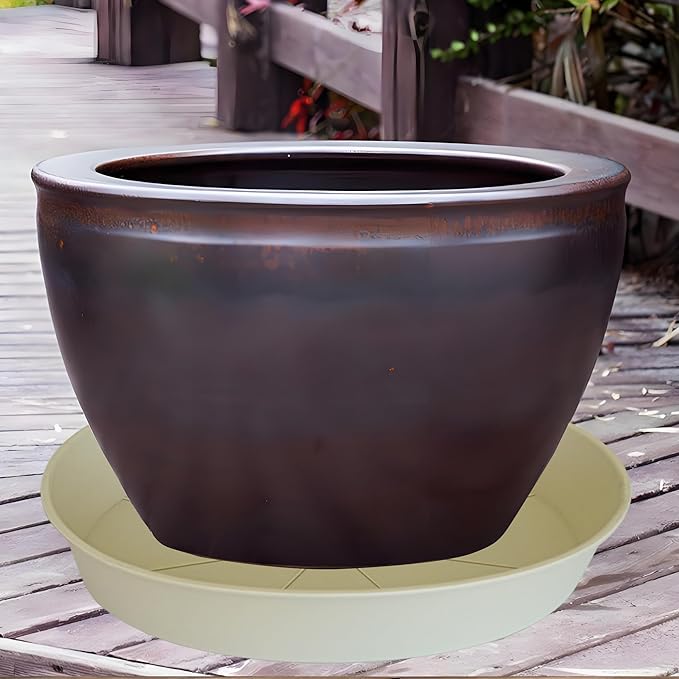 3 Pack of 20 22 inch Plant Saucer, 3.6" Depth Tray, Large Deep Garden Plastic - Image 6