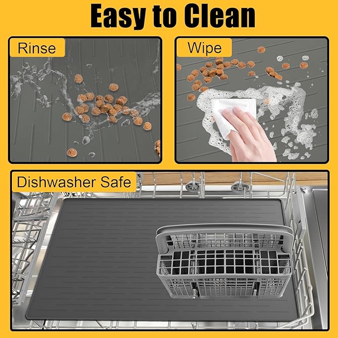 51.2"x25.6" Largest Dog Food Mat, XXXXL Silicone Dog and Cat Mat - Image 6