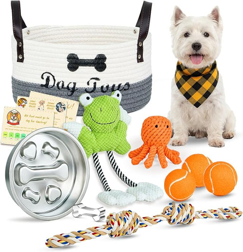 14Pcs New Puppy Gift Basket, Complete Premium Welcome Puppy Starter Kit and Dog by FlairGifts