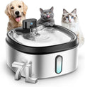 Wireless Cat/Dog Water Fountain 7L/236oz/1.8Gal, DRLWXYSJ Stainless Steel by KWUY