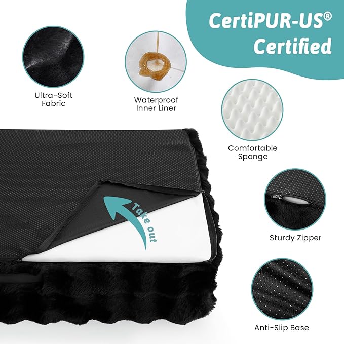 Orthopedic Dog Bed for Extra Large Dog, Soft and Warm Faux Fur Sofa for Giant - Image 6