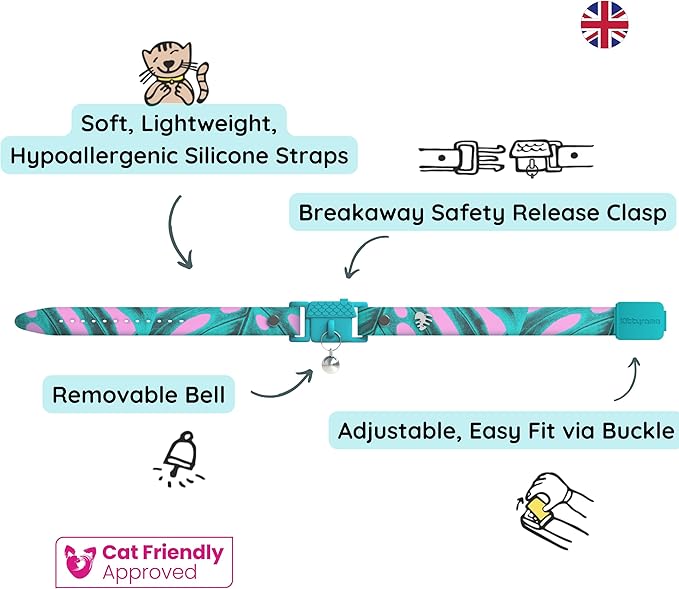 Kittyrama Botanicals Monstera Cat Collar. Award Winning. Hypoallergenic - Image 3