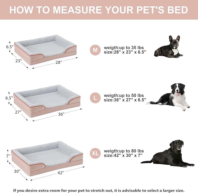 Orthopedic Dog Bed for Large Dogs, Egg Crate Foam Bed for Large Dogs, Equipped - Image 4