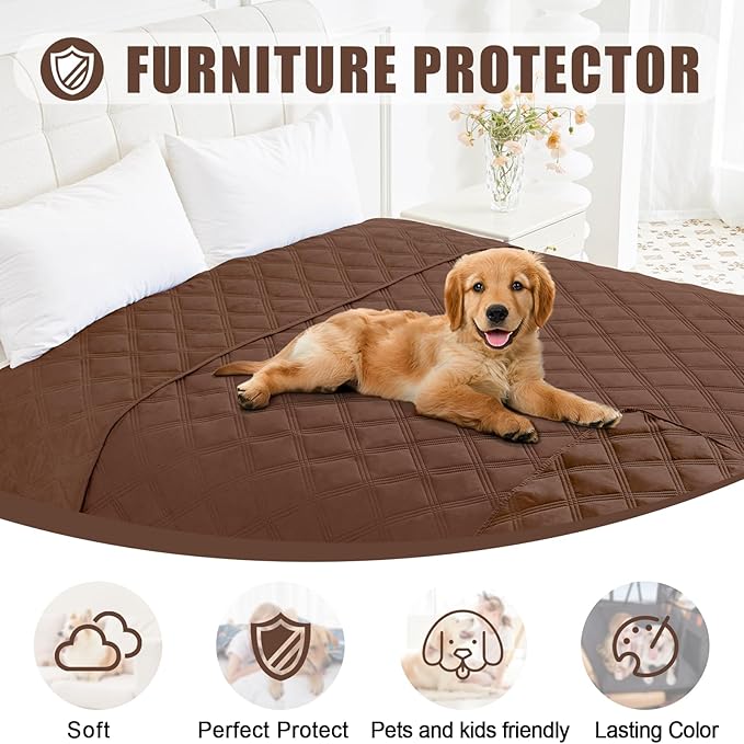 Smiry Waterproof Dog Bed Cover Blanket 52x82, Soft Reversible Pet Blanket - Image 8