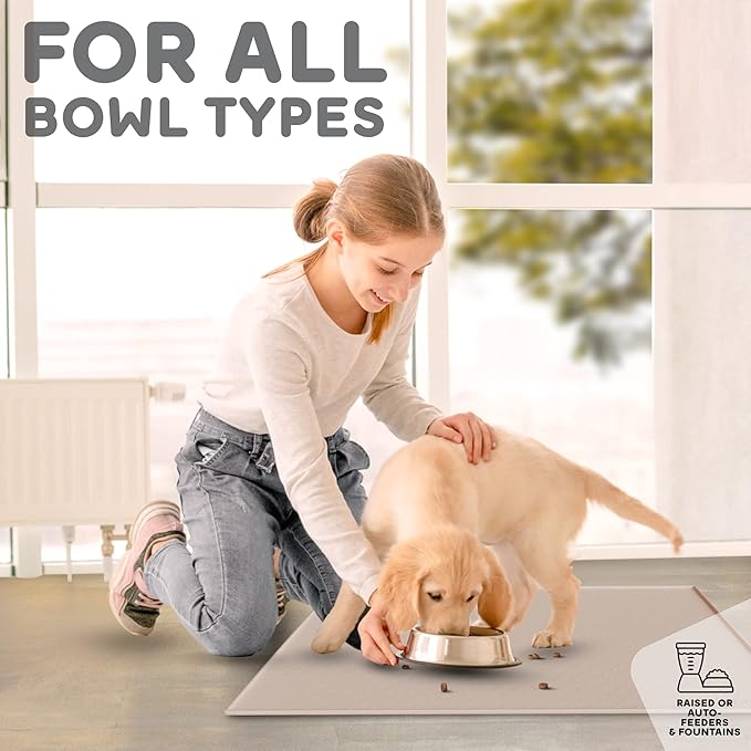 Dog Food Mat - 24x15 Raised Edges Dogs Mat - Image 6