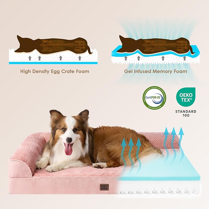 EHEYCIGA XL Dog Bed Memory Foam - Image 4