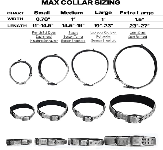 PetiFine Dog Collars for Medium Dogs, Neoprene Padded and Adjustable, - Image 5
