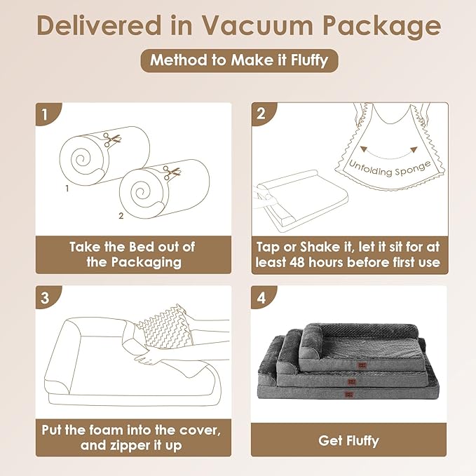 EHEYCIGA XL Dog Bed Memory Foam - Image 7