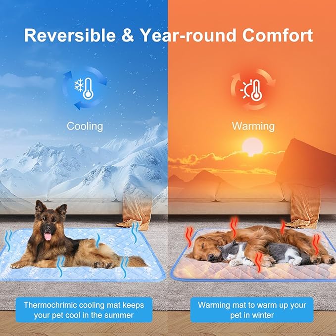 MH MYLUNE HOME Dog Cooling Mat 59" x 40" Arc-Chill Cool Fiber & Endothermic - Image 7
