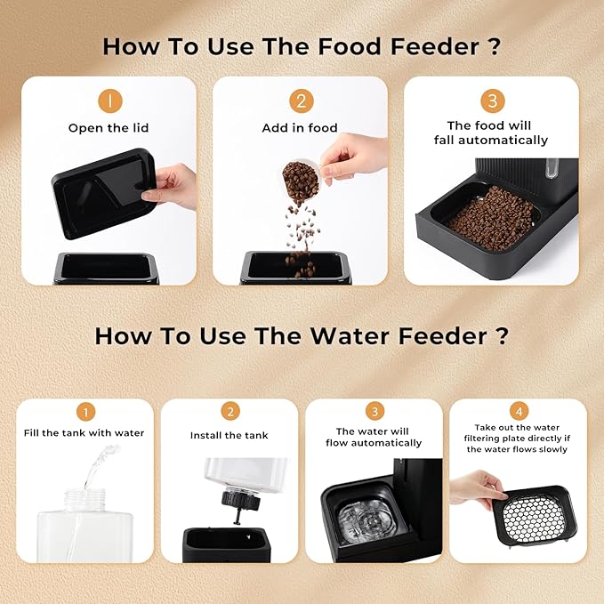 Gravity Dog Food and Water Dispenser, 2 in 1 Automatic Dog Feeder - Image 6