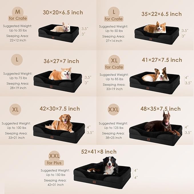 EHEYCIGA Orthopedic XXL Dog Bed - Image 5