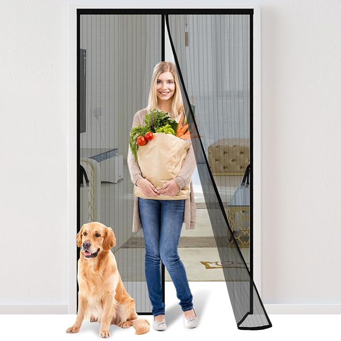 Magnetic Screen Door- Fit for Door Size:36x80 Inch, Screen Itself Size:38"x82" by Iduontis