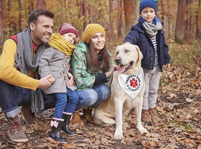 Dog Bandana, Therapy Dog Please Pet Me with, Dogs Scarf Classical Printing - Image 5