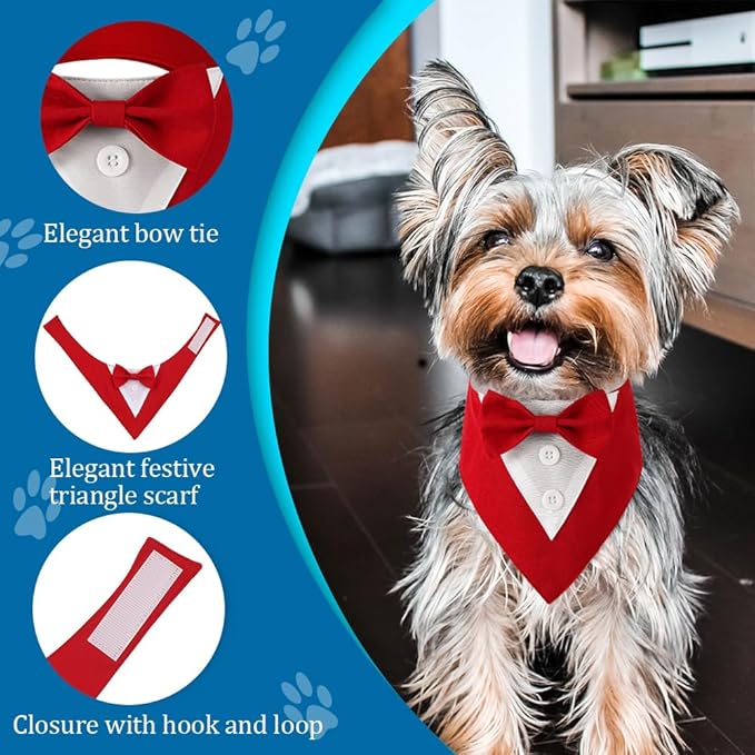 Formal Dog Tuxedo Adjustable Pet Collar - Image 3