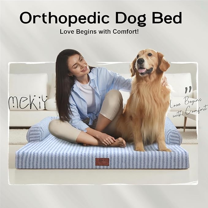 Large Dog Bed Orthopedic Washable Dog Beds Bolster - Image 8