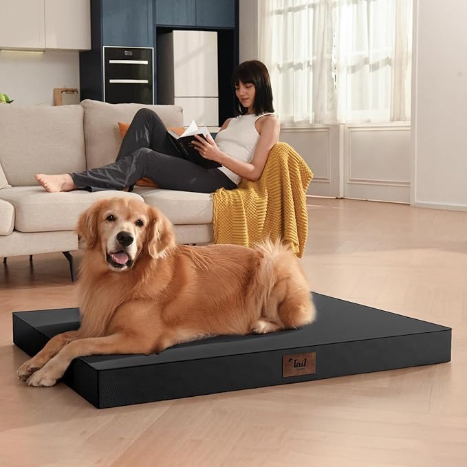 Outdoor Dog Bed for Medium Dogs, Waterproof Dog Crate Mat Orthopedic Egg Crate - Image 5