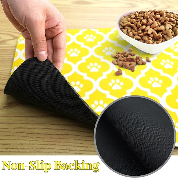 Dog Food Mat 24X32 Inch Pet Feeding Absorbent Mats - Image 5