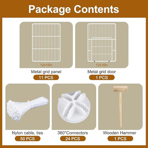 12 Panels Small Animal Playpen, Pet Playpen, C&C Cage - Image 2