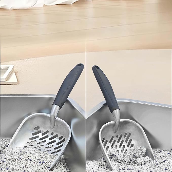 Cat Litter Scoop, Aluminum Alloy Sifter, Durable Metal Poop Scooper - Image 6