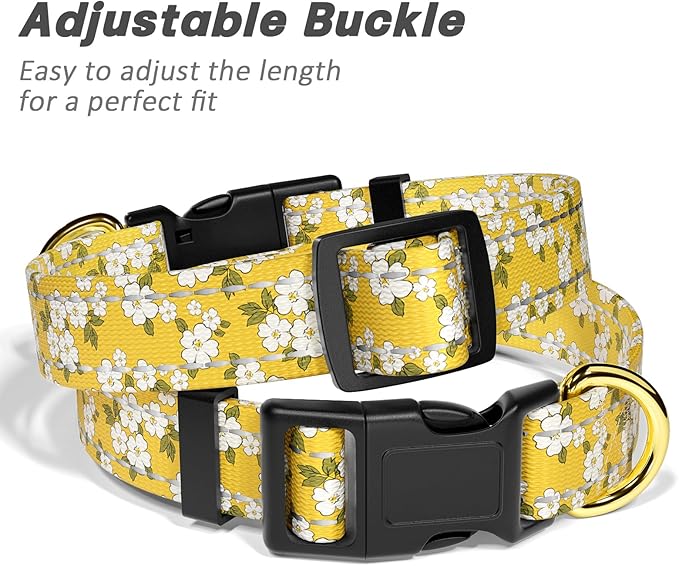 Reflective Dog Collar for Extra Small Dogs, Cute Flower Theme Adjustable - Image 6