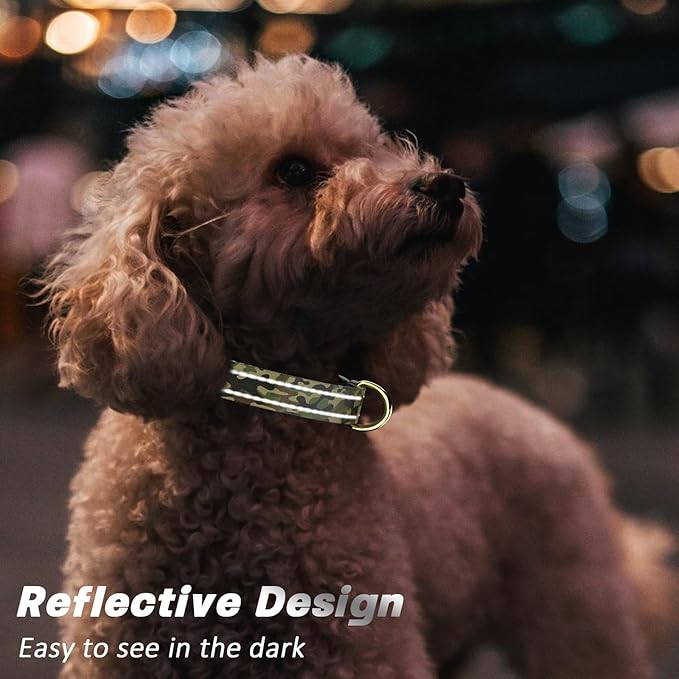 MOODEL Reflective Dog Collar for Small Dogs Cats, Cute Camouflage Adjustable - Image 3