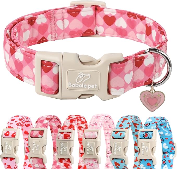 Valentines Dog Collar for Large Dogs by Babolepet