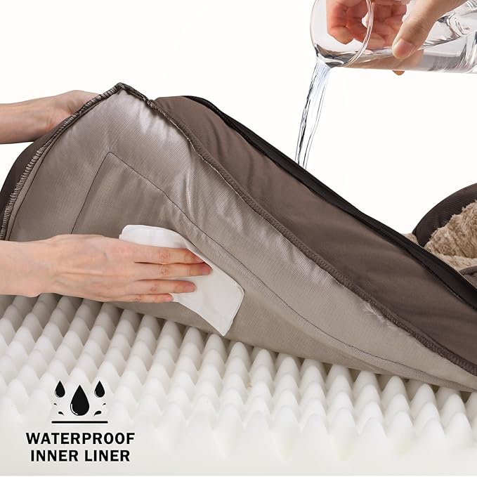 INVENHO Orthopedic Dog Bed for Large Dogs, Washable Waterproof, Egg-Crate Foam - Image 3