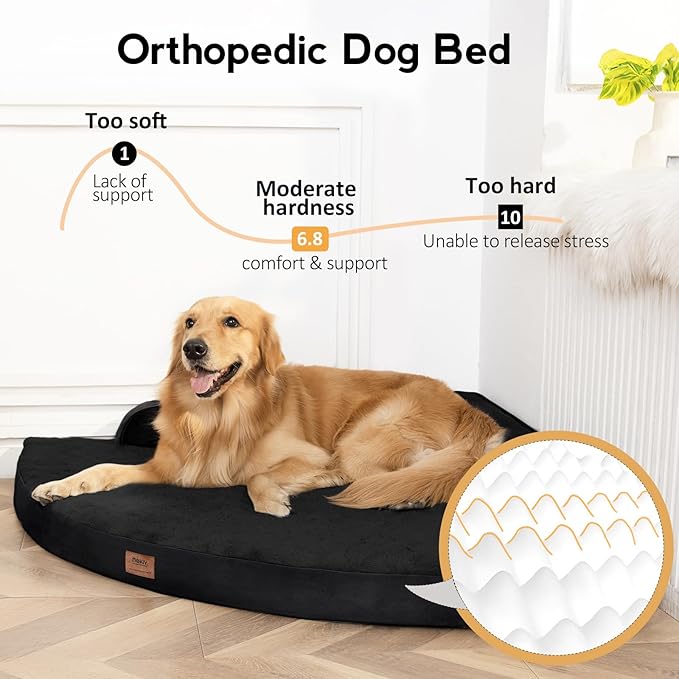 Large Orthopedic Dog Bed with Sides Big Dog Beds with Removable Washable Cover - Image 2