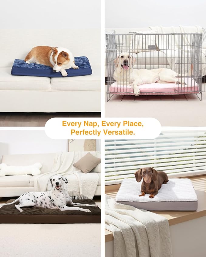 KSIIA Orthopedic Dog Bed, Waterproof, 41 x 27 Inch, Deluxe Plush, Removable - Image 7