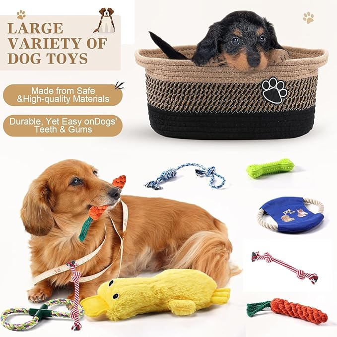 Zopeal Puppy Dog Toy Gift Storage Basket - Image 3